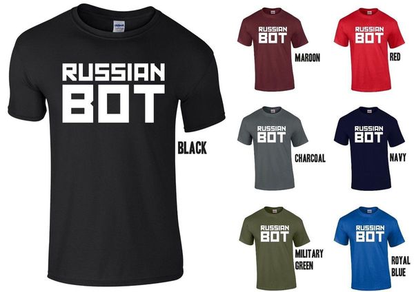 Acheter Russian Bot T Shirt Drôle Dhumour Joke Anti Slogan Déclaration Slogan Russie Unisexe Drôle Livraison Gratuite Cadeau Casual Tee De 1208 Du