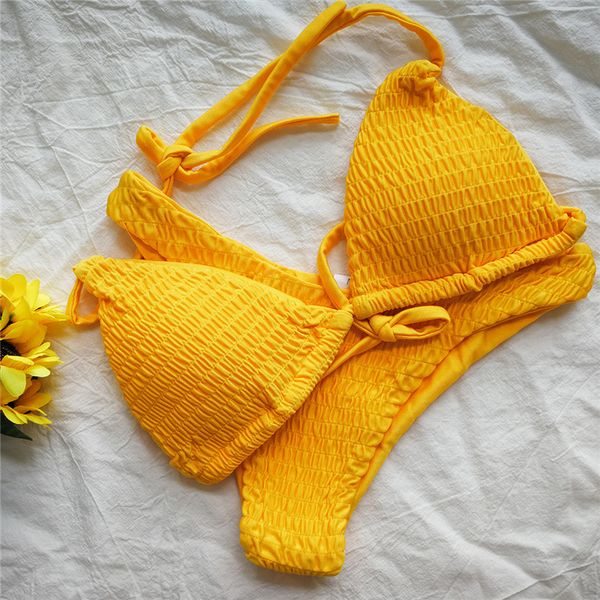 

2018 sexy складной бикини push up бюстгальтер купальники женщины холтер бикини set женщина с низкой талией купальник майо де бейн пляж плава