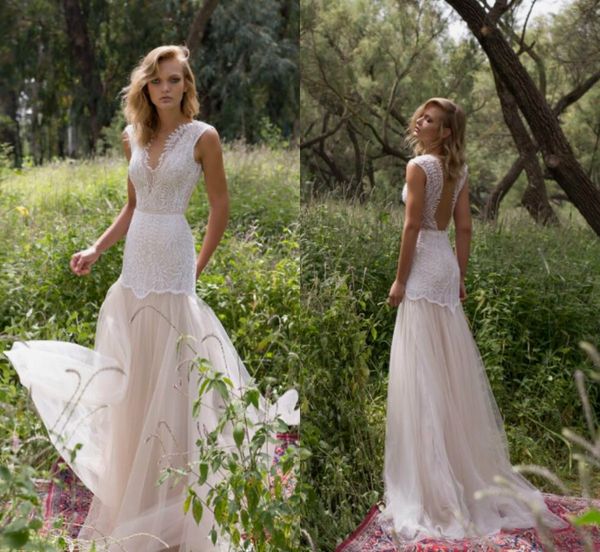 

бусы с кружевными свадебными платьями a line с кружевными аппликациями свадебных платьев без рукавов глубокий v-образный вырез с вырезом с с, White