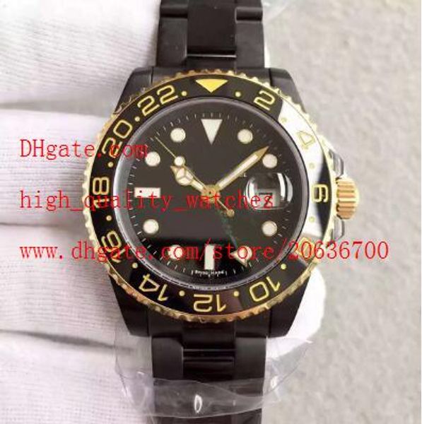 

luxury sapphire stainless steel pvd 116710 black blue dial with ceramic bezel 40mm automatic mechanical mens men's watch watches, Slivery;brown