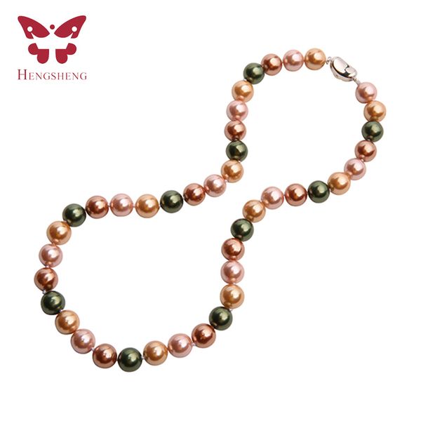 

hengsheng big size simulated pearl long necklace,45cm length,7 different colors,high luster strong light,fashion silver jewelry