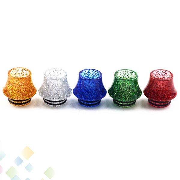

TFV8 Mouthpieces US Dollars Drip Tip Shine Epoxy Resin Drip Tips Shining Mouthpieces Fit 810 Tank TFV12 Ecig DHL Free