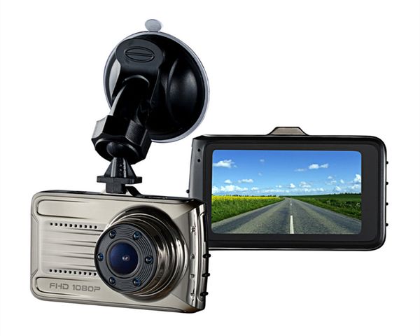 

full hd car dvr dashboard camera 3" car event recorder 1080p 2ch 170 degrees night vision g-sensor wdr motion detection parking monitor