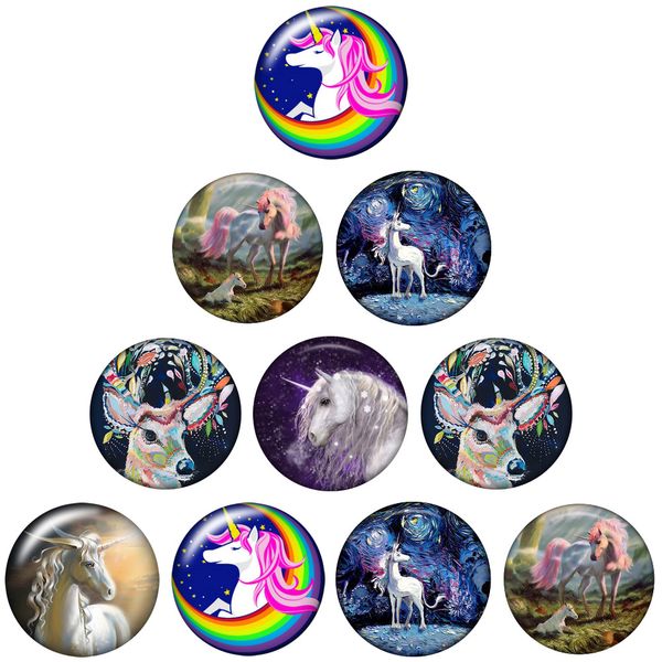 

10pcs/lot new snap jewelry oil painting lucky tianma unicorn charms 18mm snap buttons for woman bracelet button jewelry, Black