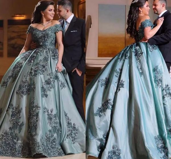 

2020 vintage arabic off shoulders formal evening dresses lace appliqued a line satin mother of bride dresses for evening party gowns, Black;red