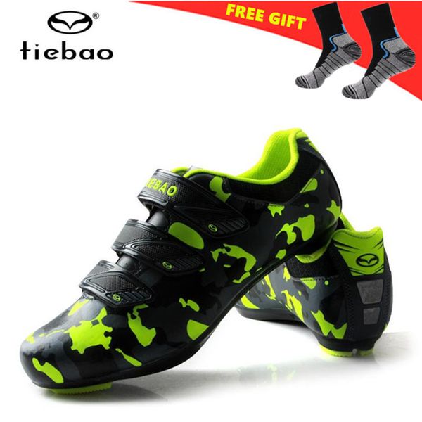 

tiebao cycling shoes road 2018 sapatilha ciclismo bicycle racing sports men bicycle shoes bike auto-lock men sneakers women, Black