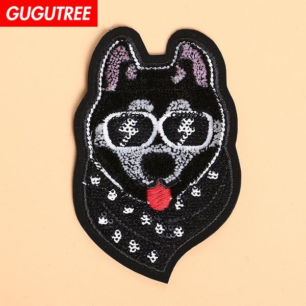 

gugutree dogs patches toothbrush embroidery patches,sequined applique patch for coat,t-shirt,hat,bags,sweater,backpack tp-166, Black