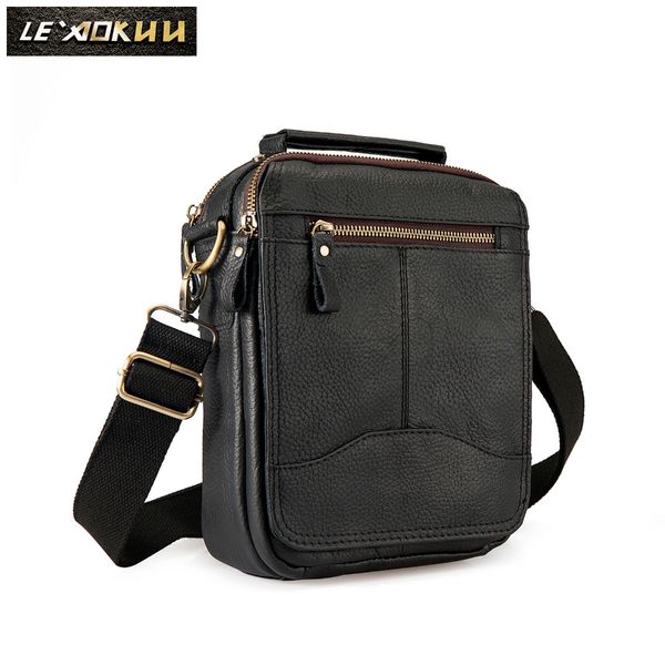 

original leather male fashion casual tote messenger bag design satchel crossbody one shoulder bag tablet pouch for men 145b