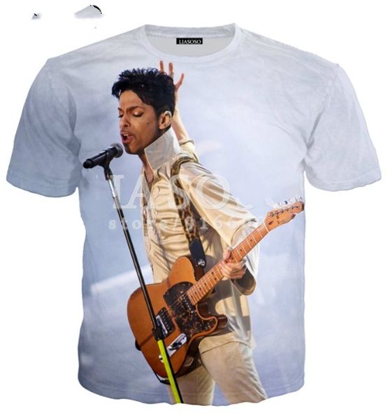 

новые моды женщин / mens известный американский певец принц роджер нельсон смешные 3d печати t-shirt summer casual tees aa549, White;black