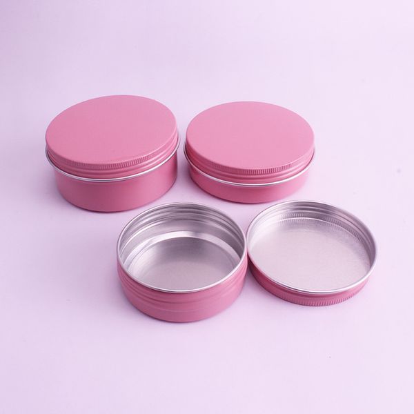 

50pc pink 10g 30g 50g 60g aluminum jar lip balm pot kin care cream eye hadow lipglo liquid ba e foundation container tin