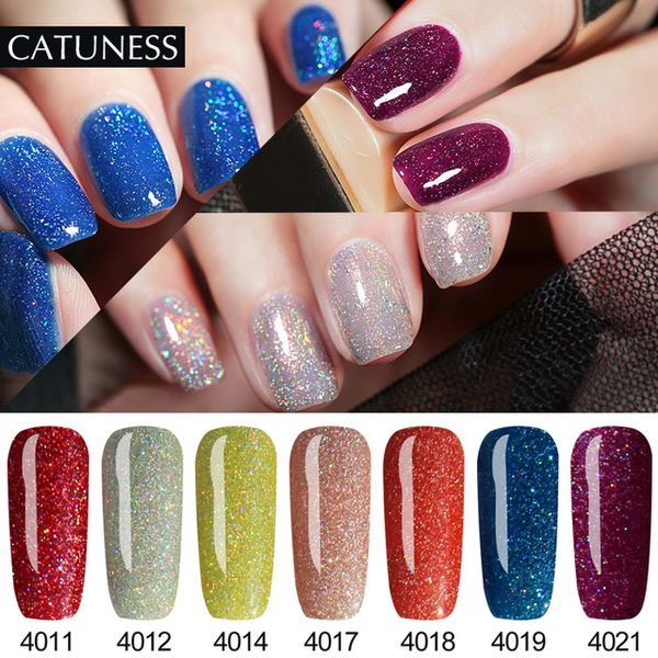 

catuness long-lasting everything for neon nail gel semi permanent shiny color gel nails art decoration for book nail varnish, Red;pink