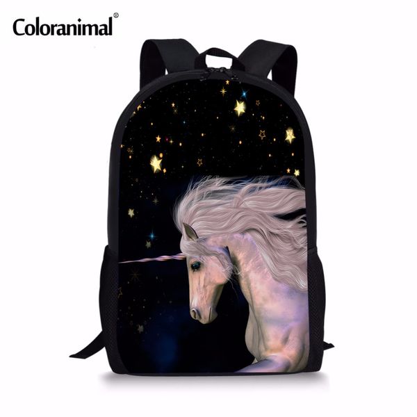 

coloranimal funny dabbing horse school bags for teens boys girls dab panda kids book bag children schoolbag horse backpacks