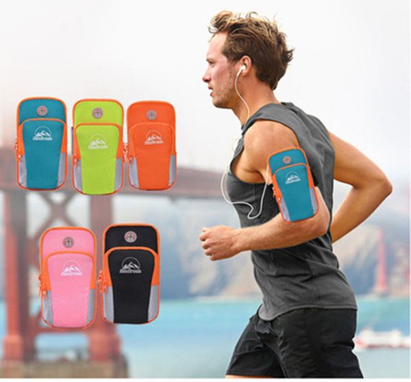 

2018new fashion outdoor bags arm wrist mobile phone keys running sports bags