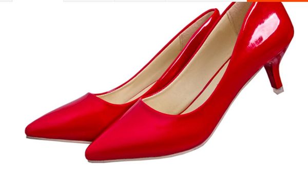

send 2018 spring new style high heel pointed end fine heel women's shoes@03, Black