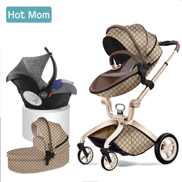 

om baby carriage 3 in 1 high landscape stroller in russia