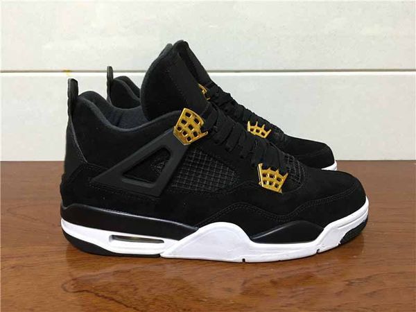 

with box 4 4s men women basketball shoes royalty black gold mens athletic outdoor shoes sport shoes sneakers us 8-13