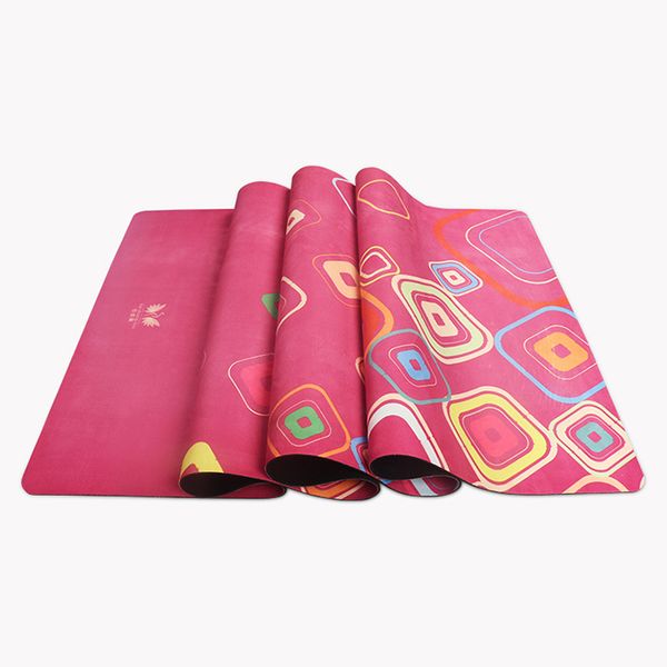 

4mm suede natural rubber yoga mat sweat absorbing and no slip yoga mat for exercise 183*68cm
