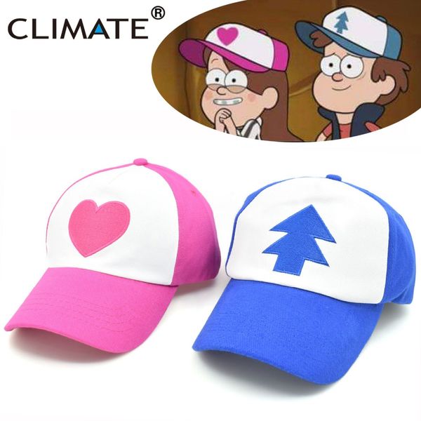 

climate 2017 new spring summer gravity falls u.s cartoon mabel dipper pines cosplay cool baseball mesh caps adjustable sport hat, Blue;gray