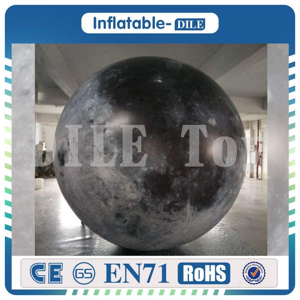 

led lighting inflatable moon balloon for party decoration romantic moon model toy for stage prop toy planet