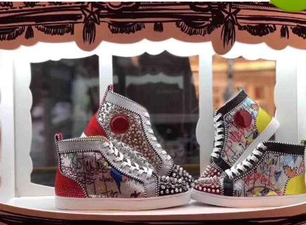 

New Season Red Bottom Men Casual Sneakers No Limit F18 000 Creative Fabric Griffiti Rantus Orlato PIK PIK Rhinestones Party Wedding Top Deig