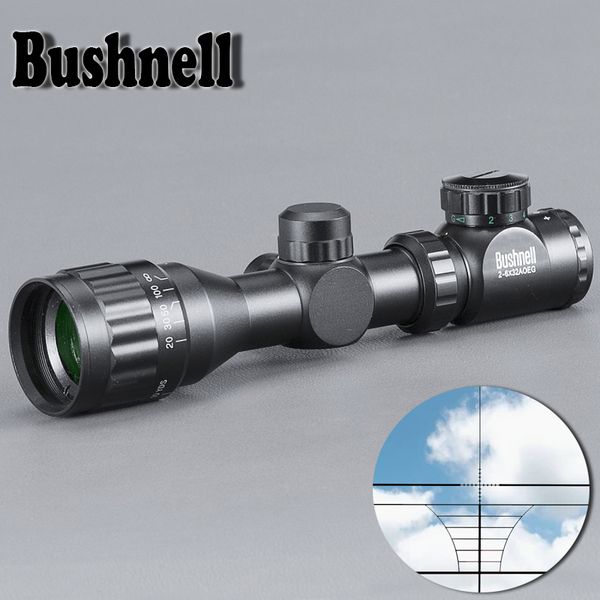 

BUSHNELL 2-6X32 Hunting Green Red Dot Illuminated Tactical Riflescope Reticle Optical Sight Scope For Shotgun Riflescope