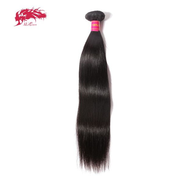 

ali queen hair brazilian virgin hair straight bundles natural black color 100% human weaving 8inch to 28inch ing