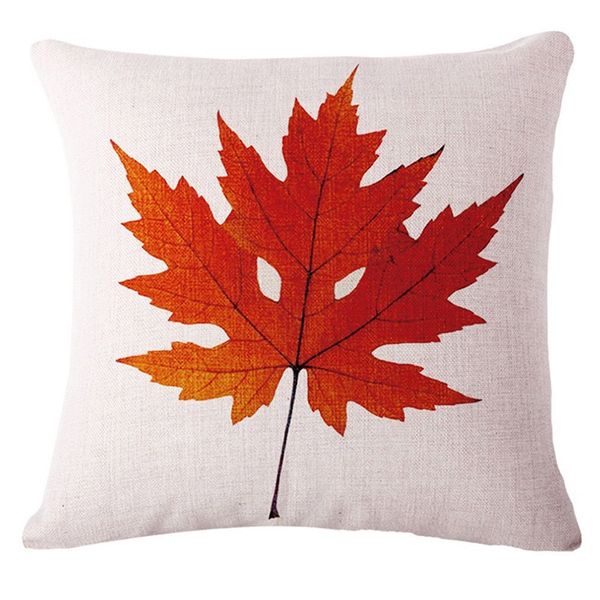 

modern minimalist cotton linen leaf pillowcase 18 x 18 inches fall home throw pillow cover pillow case