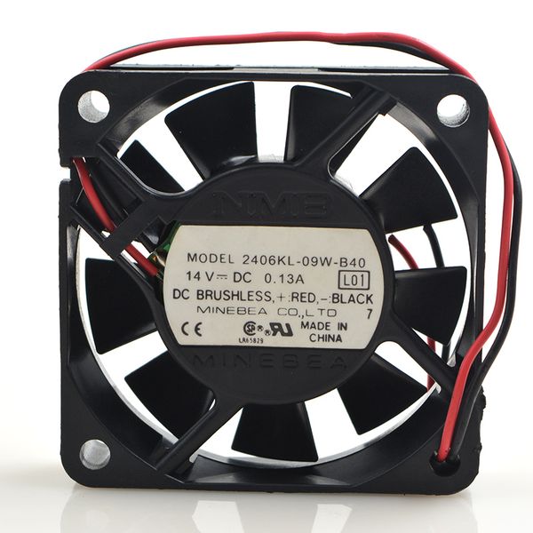 

nmb/ 6cm 6015 14v 0.13a minebea double ball 2406kl-09w-b40 server fan