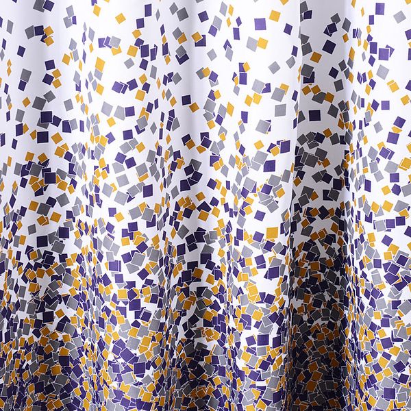 

sporadic block pattern polyester bathroom waterproof shower curtains with plastic hooks 45