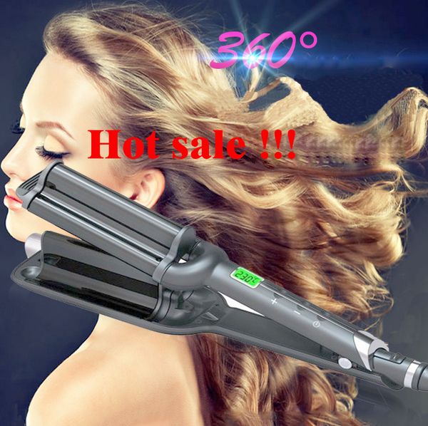 

hair rollers fashion three pipe joint ceramic triple barrels curling iron deep wave curler hair waver