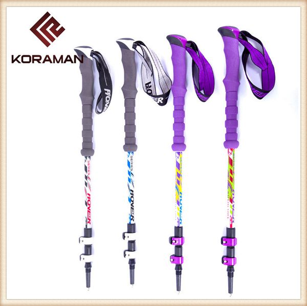 

koraman pioneer walking stick outdoor climbing staff couples straight hiking stick fitness new ski 1317