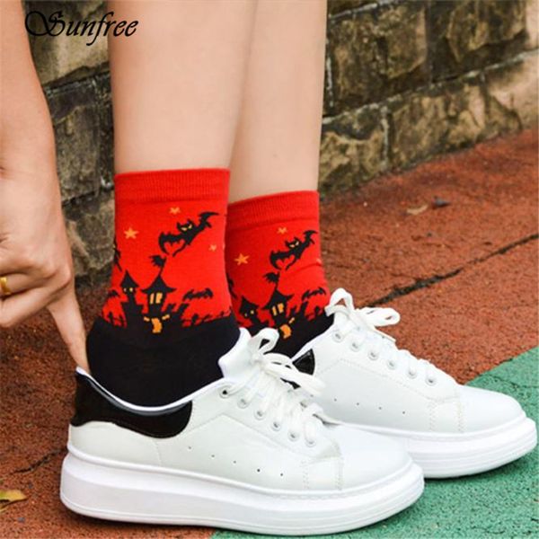 

sun2017 new 3d cartoon halloween socks lovers cotton socks floor brand new and nov 10, Black