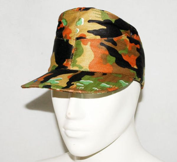 

wwii german leibermuster camo field hat camouflage cap, Black;white