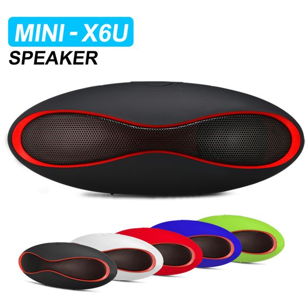 

mini x6 bluetooth speaker portable wireless speaker with tf card audio player music smart hands-speakers with retail box