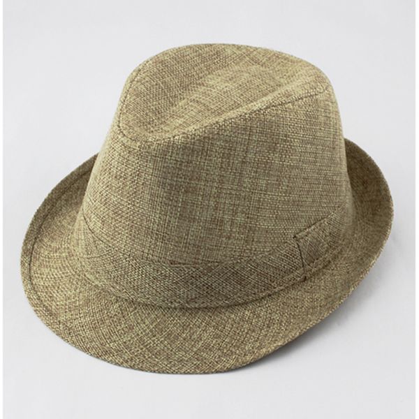 

baby fh017 linen hat color children solid dicers fedora jazz cap cowboy hat fedoras kids aflsa, White;black