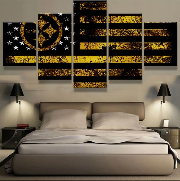 

5 panel flag decorative wall pictures modern home wall decor canvas picture art hd print painting on canvas for living room