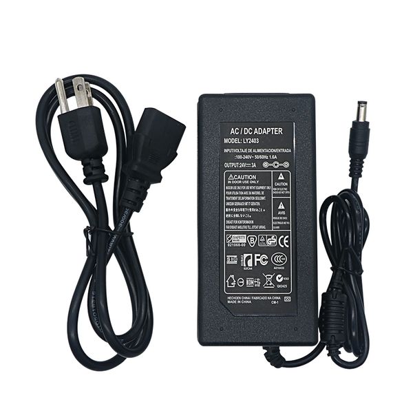 

Edison2011 AC 100V-240V для DC 24V 3a адаптер питания трансформатор 3a зарядное устройство конвертер 72 Вт для светодиодные полосы света