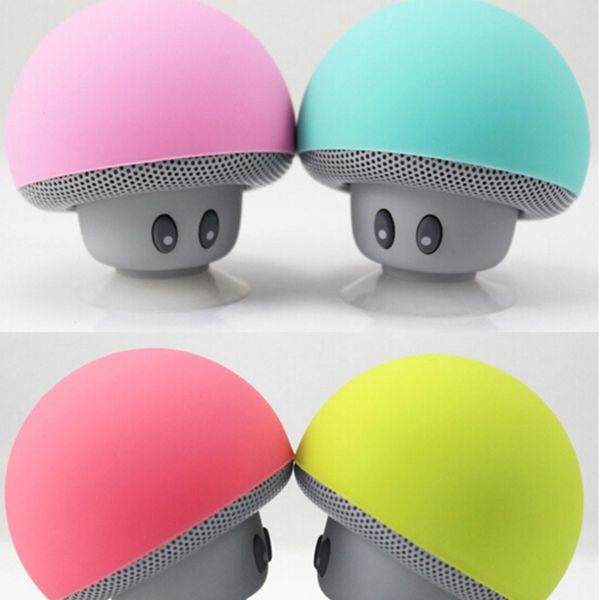 

mushroom bluetooth speaker car speakers with sucker mini portable wireless handssubwoofer ing