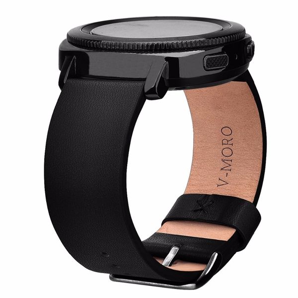 

v-moro 2018 new gear sport band wristband for samsung gear sport bands soft leather for samsung sm-r600 watch straps, Black;brown