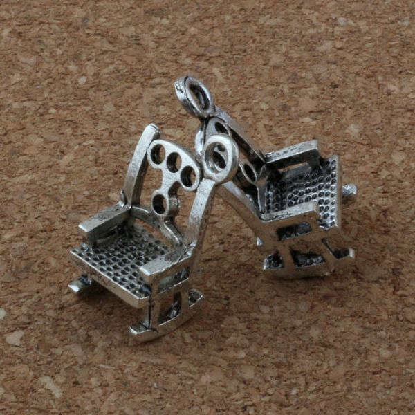 

3D chair Charm Pendants 200Pcs/lot Hot sell Antique Silver Jewelry DIY 10x19X8mm A-178