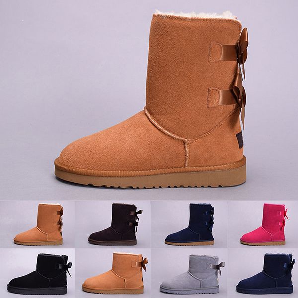 

2019 High Quality WGG Women's Australia Classic tall Boots Women girl boots Boot Snow Winter boots fuchsia blue leather shoes US 5--10