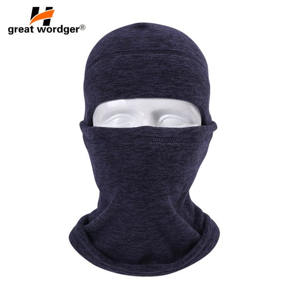 

winter bicycle cycling face mask balaclava cap ski bike motorcycle mask thermal fleece snowboard hat neck warm scarf headwear, Black