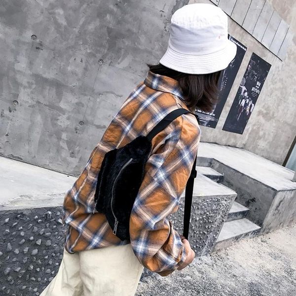 

2019 women faux fur fanny waist pack winter girls travel handbags belt chest shoulder bags 6 colors