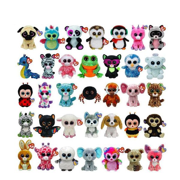

15cm ty beanie boo plu h tuffed toy big eye animal oft doll for kid gift big eye ty toy 35 tyle novelty item aaa1140