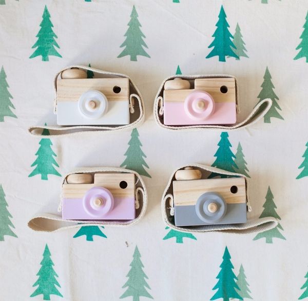

wooden camera toy creative decorative neck hanging children's toys p props installed