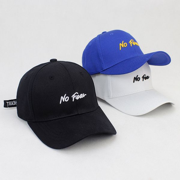 

2018 письмо нет страха вышивка хлопок Casquette бейсболка регулируемая Snapback шляпы для м