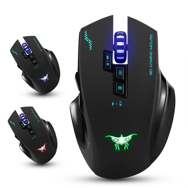 

desxz 2.4g wireless gaming mouse optical mice with 4 adjustable dpi levels 8 buttons chargeable for computer pc gamer mice