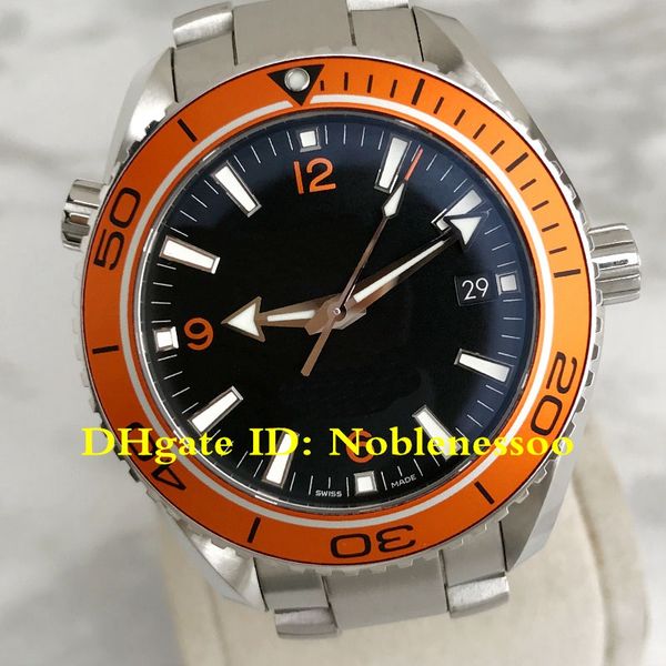 

6 style classic model luxury watch mens 42mm planet ocean 232.30.42.21.01.002 orange bezel black dial co-axial 600m automatic men's wat, Slivery;brown