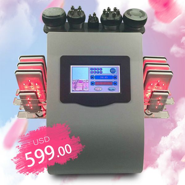 

moq 1 pcs 40k ultrasonic liposuction cavitation 8 pads lllt lipo laser slimming machine vacuum rf skin care salon spa equipment ce/dhl
