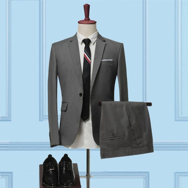 

2017 arrival men suits classic formal business suit jacket pants for men 2 pieces slim fit casual tuxedo suit male (jacket+vest, White;black